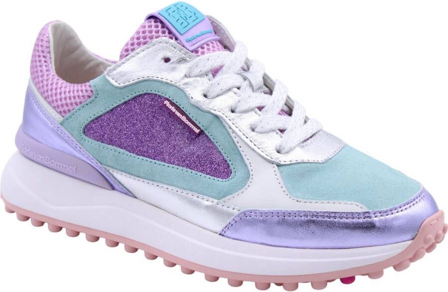 FLORIS VAN BOMMEL Lage Sneakers Dames Sfw-10107 Maat: 43 Materiaal: Leer Kleur: Paars
