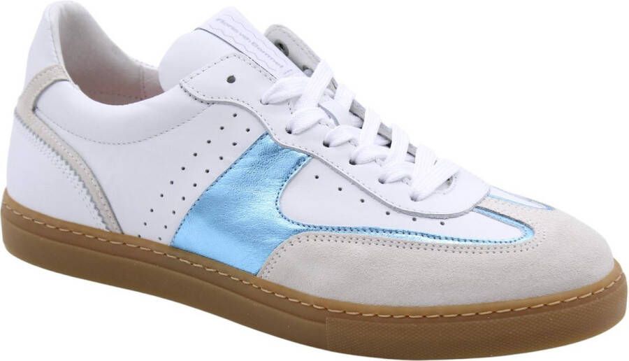Floris van Bommel De Zaler 01.12 leren sneakers wit groen - Foto 2