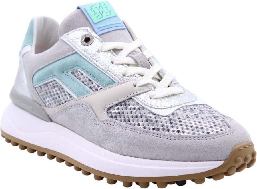 FLORIS VAN BOMMEL Lage Sneakers Dames Sfw-10101 Maat: 42 Materiaal: Leer Kleur: Zilverkleurig