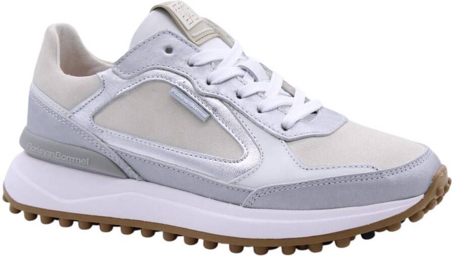 FLORIS VAN BOMMEL Lage Sneakers Dames Sfw-10101 Maat: 40 Materiaal: Leer Kleur: Zilverkleurig - Foto 6