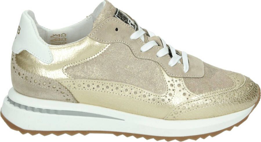 Floris van Bommel Sneakers Dames Lage sneakers Damesschoenen Leer SFW-10109 Goud - Foto 3