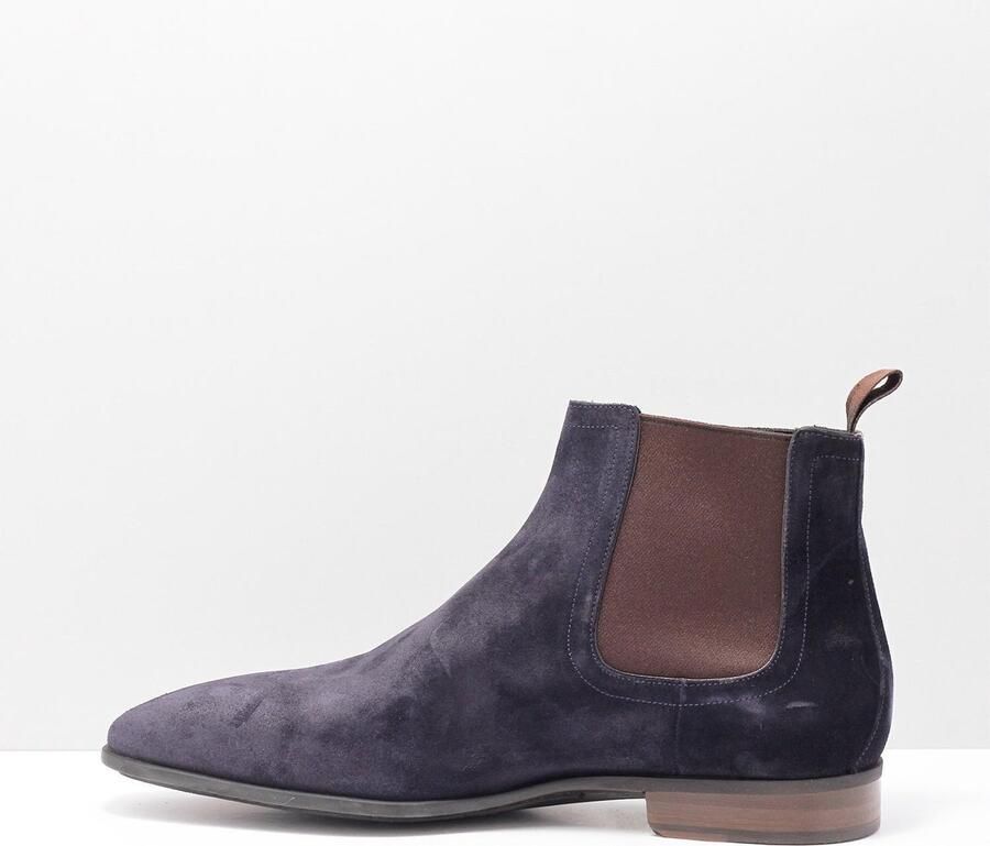 Van Bommel 10342 hoge business schoenen heren blauw 01 darkblue suede 42 5 (8+) - Foto 6