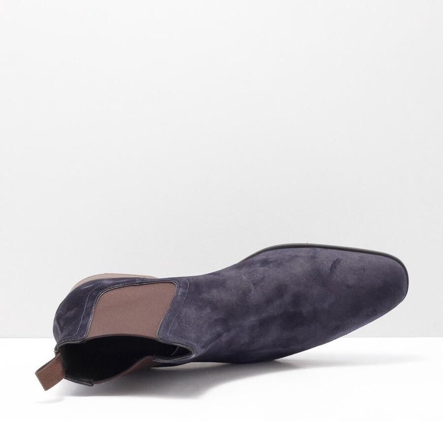 Van Bommel 10342 hoge business schoenen heren blauw 01 darkblue suede 42 5 (8+) - Foto 5