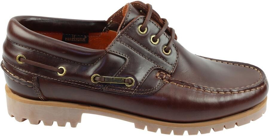 Van Bommel Boat Shoe 02.05 Veterschoenen Sportief Mannen rood bruin briek