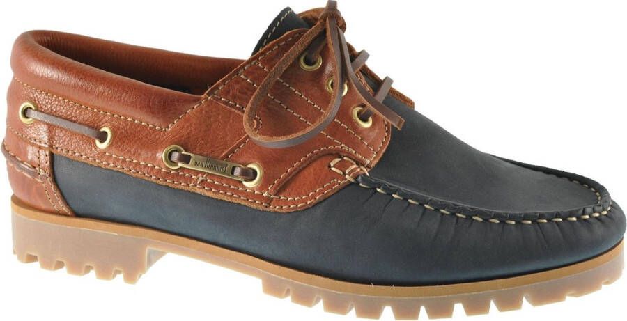 Floris van Bommel Van Bommel 10470 Sportieve veterschoen men (10+) bluebeige 11 darkblue Leer