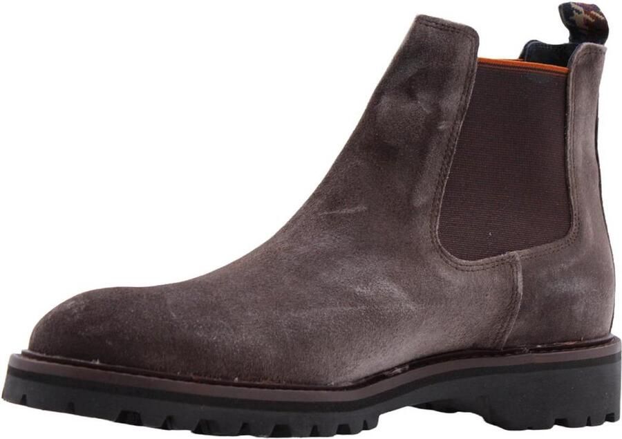 Floris van Bommel Mannen Suède Effen Chelsea laars Laarzen Herenschoenen 20072 Taupe - Foto 7