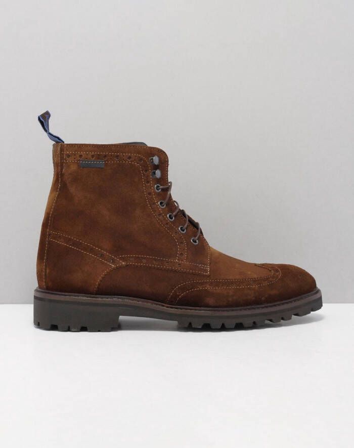 Floris van Bommel Veterboots cognac