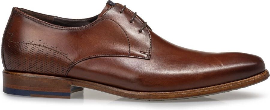 Floris van bommel 30300 De Stijler 29.00 Dark Cognac H-Wijdte Veterschoenen