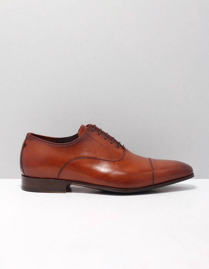 Floris van bommel 30110 Gilli 01.00 Dark Cognac G+ Wijdte Veterschoenen