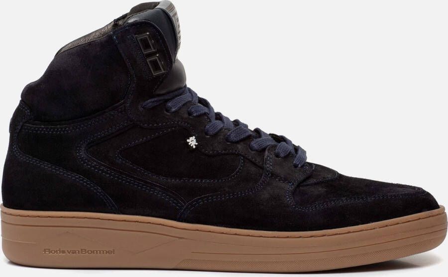 Floris van Bommel Sneaker van suède met doorgestikte details