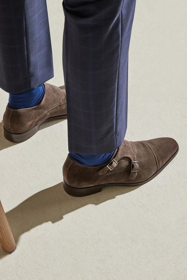 Floris van Floris van Bommel Van Bommel Instappers Heren Gespschoenen Herenschoenen Suède SBM-30020 Taupe - Foto 5