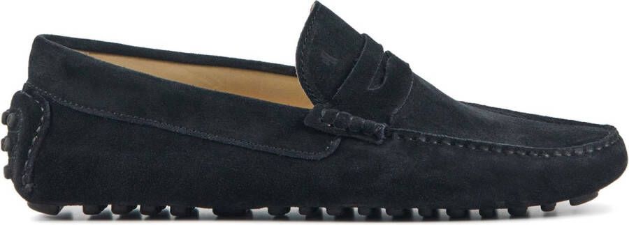 Floris van Floris van Bommel Instappers Heren Instapschoenen Herenschoenen Suède SBM-40019 Blauw