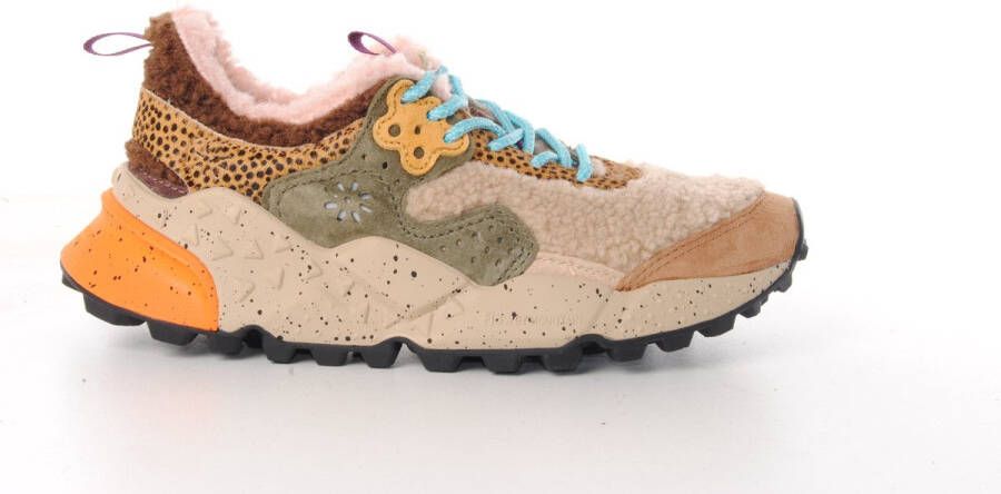 Flower mountain dames sneaker Kotetsu W badstof en suède beige