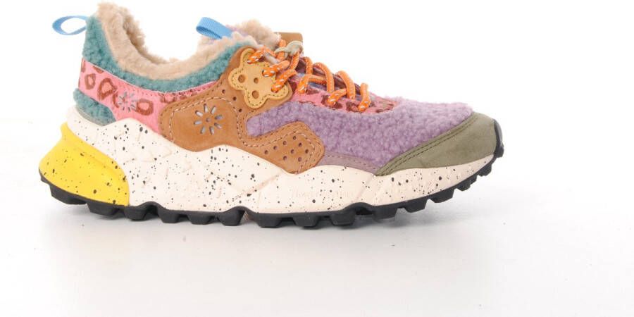 Flower mountain dames sneaker Kotetsu W badstof en suède multicolor