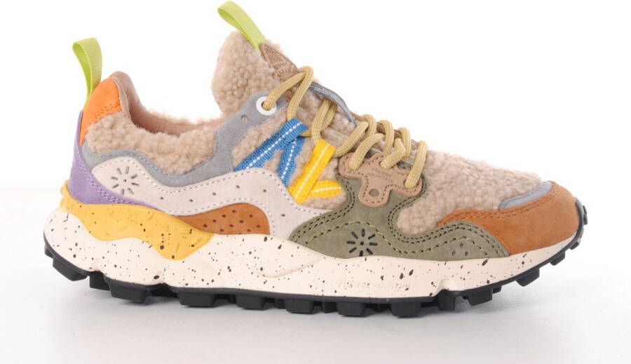 Flower mountain dames sneakers Yamano W suède met wol multicolor