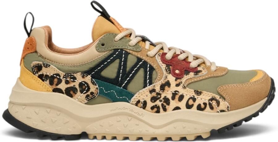 Flower Mountain Sneakers SOLIN 2019506 02 3D58-BROWN-MILITARY-BLACK-PONY