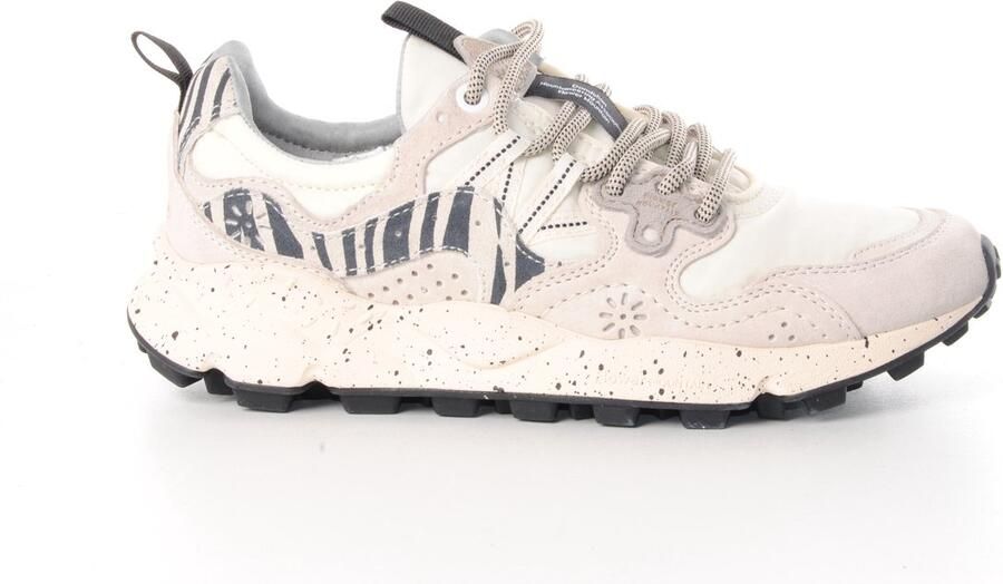Flower mountain dames sneaker Yamano in wit zwart
