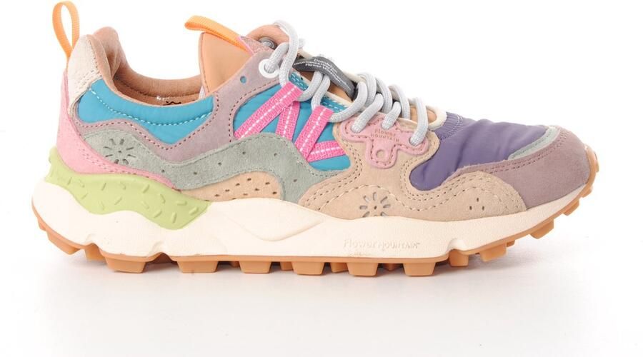 Flower Mountain Suede and technical fabric sneakers Yamano 3 Woman
