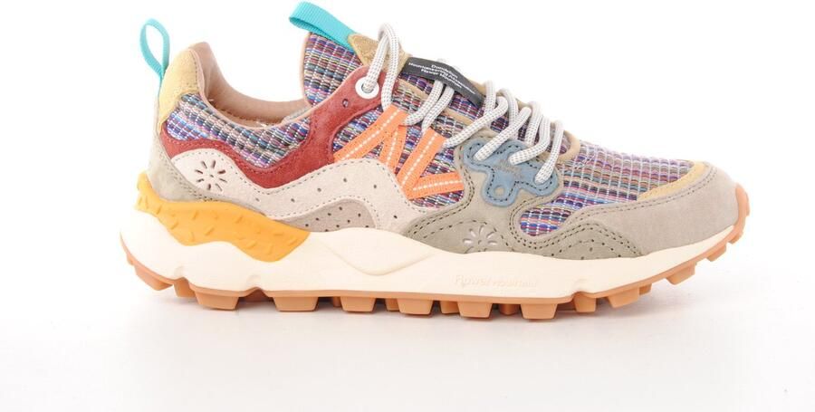 Flower mountain dames sneaker Yamano W suède en textiel multicolor