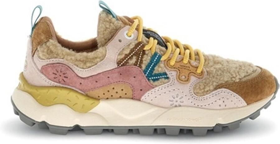 Flower mountain dames sneakers bruin roze beige teddy - Foto 1