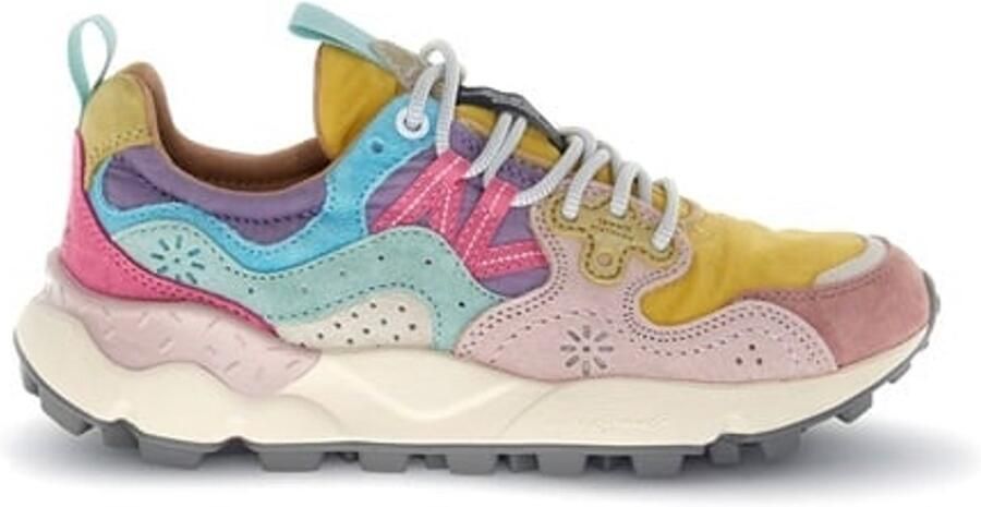 Flower mountain dames sneakers geel multi