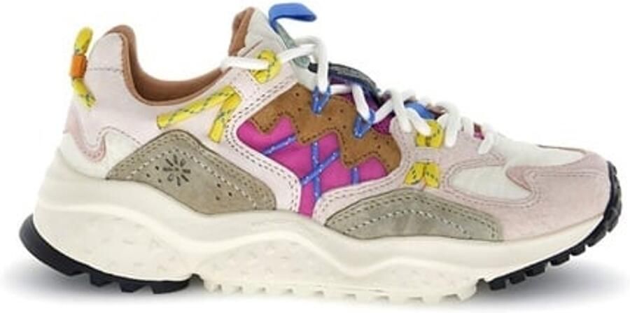 Flower mountain dames sneakers roze beige fuchsia