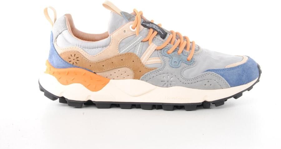 Flower mountain heren sneaker Yamano M suède en nylon blauw oranje