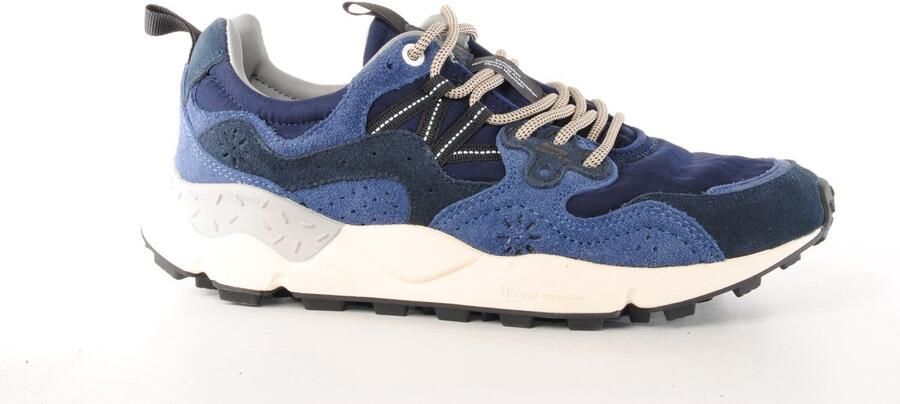 Flower mountain heren sneaker Yamano suède en nylon blauw