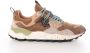 Flower mountain heren sneakers Yamano M suède en textiel bruin en beige - Thumbnail 1