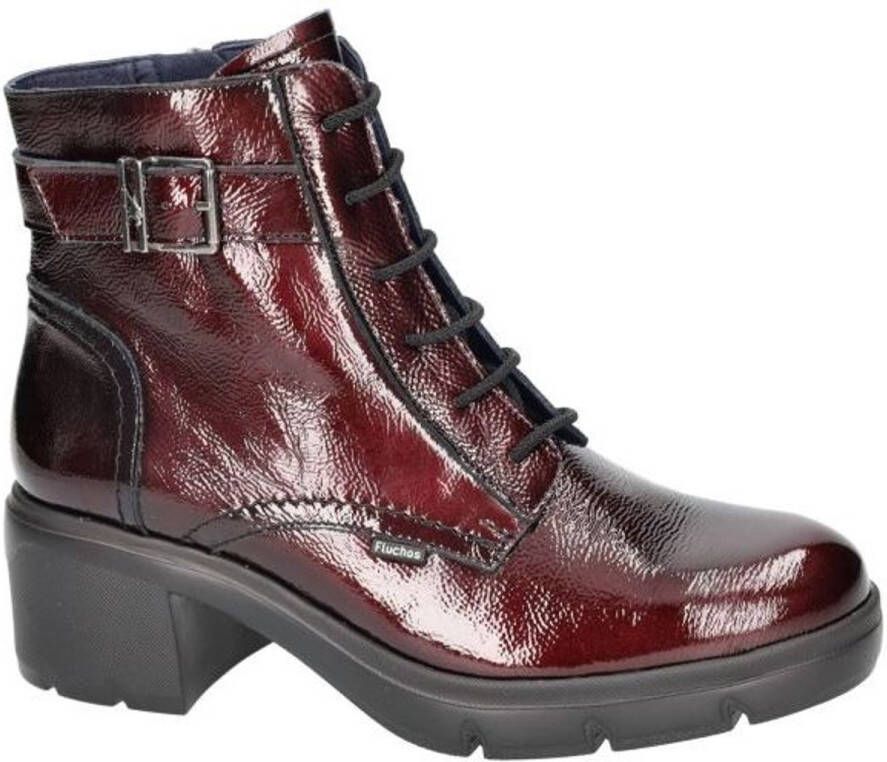 Fluchos -Dames bordeaux enkellaarzen