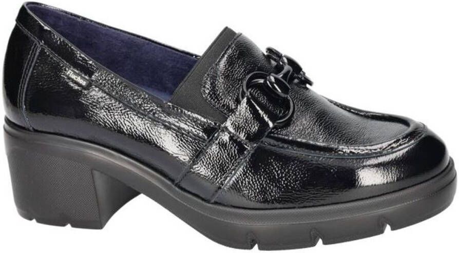 Fluchos -Dames zwart ballerina's & mocassins