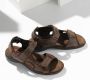 Fluchos Adhesive Strap Flat Sandals Brown Heren - Thumbnail 1