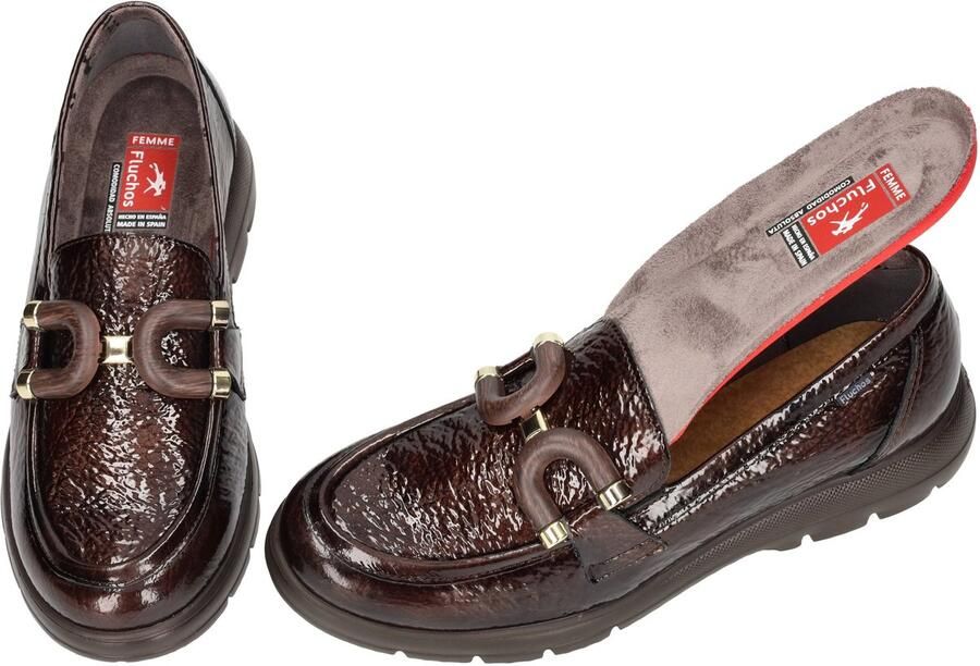Fluchos -Dames bruin donker ballerina's & mocassins - Foto 1