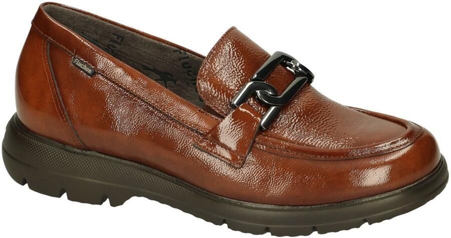 Fluchos -Dames cogna caramel ballerina's & mocassins