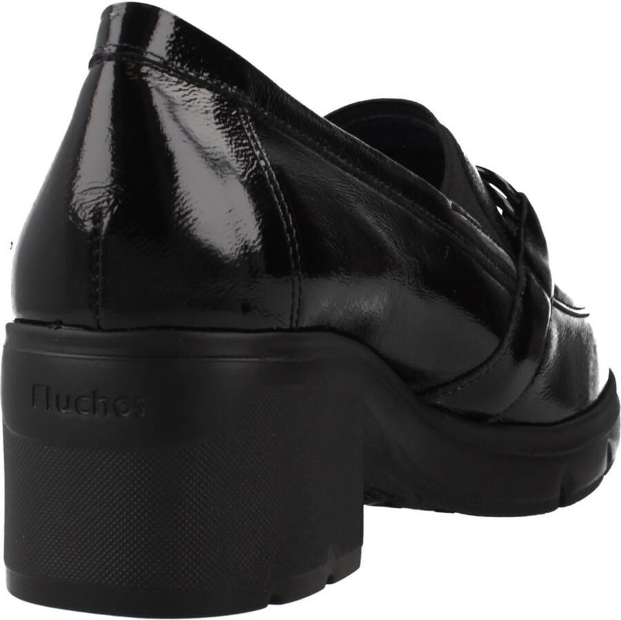 Fluchos -Dames zwart ballerina's & mocassins