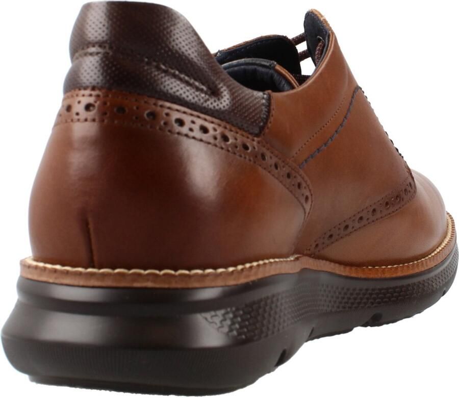 Fluchos Heren Casual Camel Leren Schoenen Brown