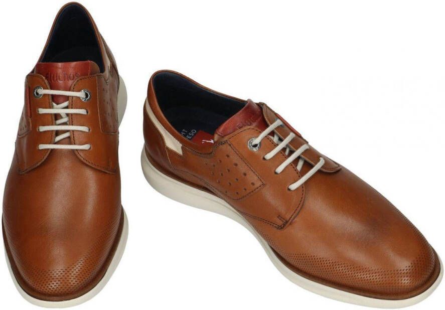 Fluchos -Heren cognac caramel casual schoenen