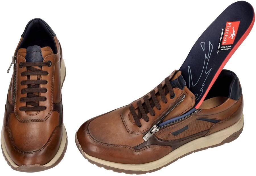 Fluchos F2530 Habana Camel Bruine heren veterschoen