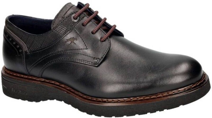Fluchos -Heren zwart geklede lage schoenen