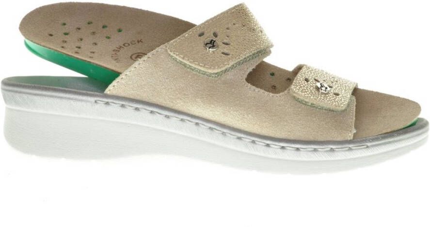 Fly FLOT Beige Damesslipper Steunzolen