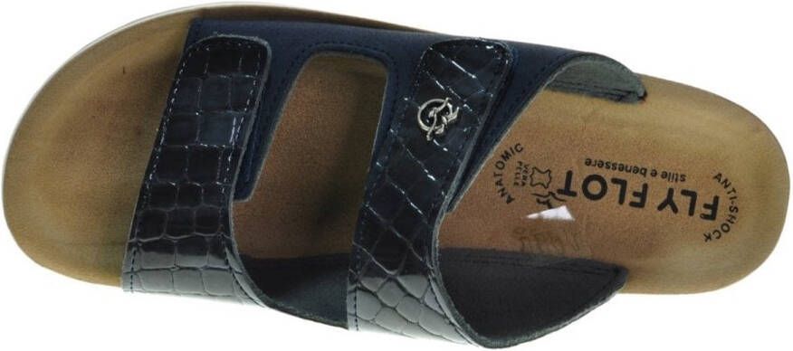 Fly FLOT Blauw Croco Slipper