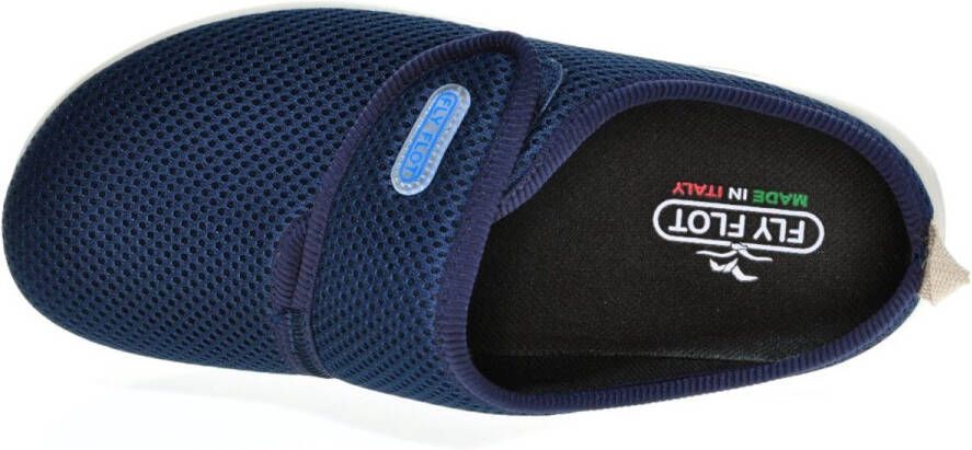 Fly FLOT Blauwe Brede Zomermuil Met Velcro Steunzolen Flyflot