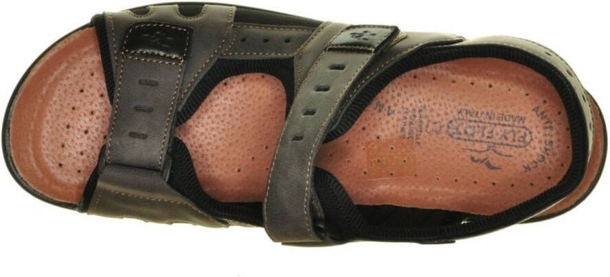 Fly FLOT Donkerbruine Sandalen