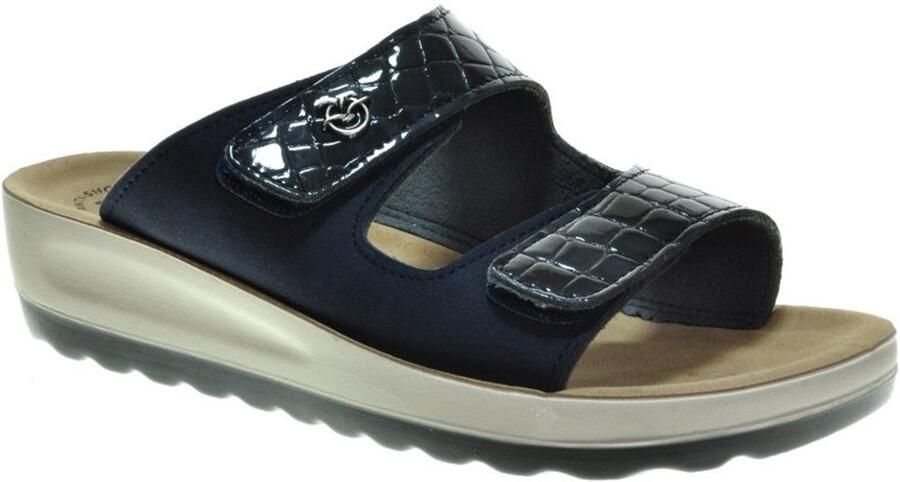 Fly FLOT Blauw Croco Slipper