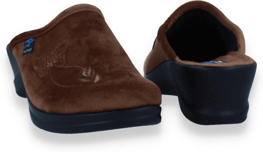 Fly FLOT Dames Pantoffel Bruin Cognac