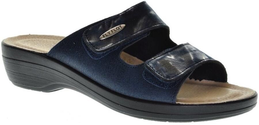 Fly FLOT Dames Slipper Velcro Blauw