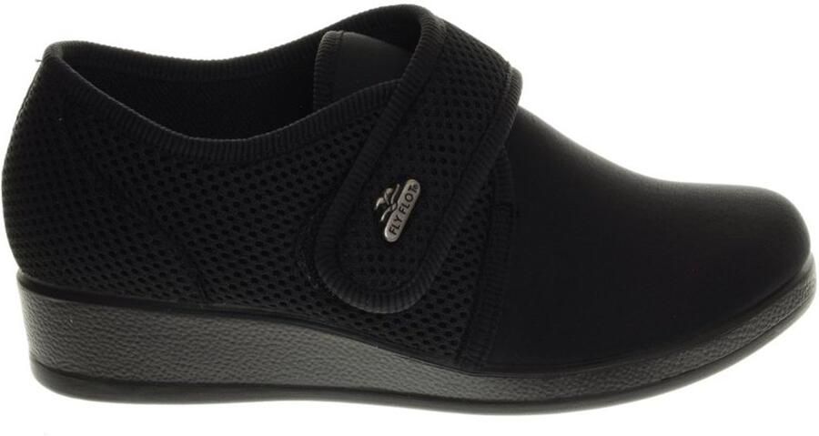 Fly FLOT Lycra Gesloten Zwarte Pantoffel Met Velcro