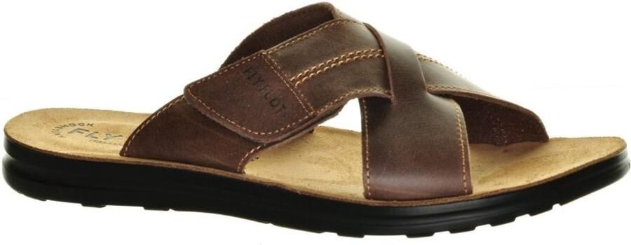 Fly FLOT Instap Kruis Bruin Leder