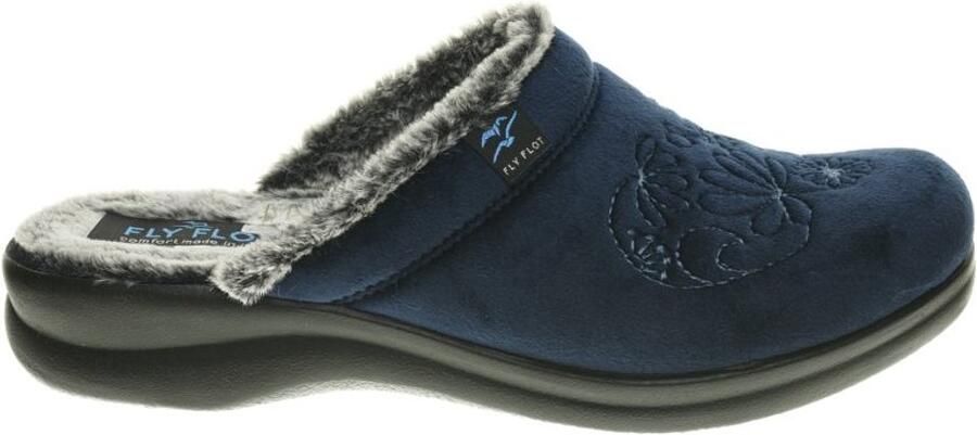 Fly FLOT Pantoffel Blauw Voering