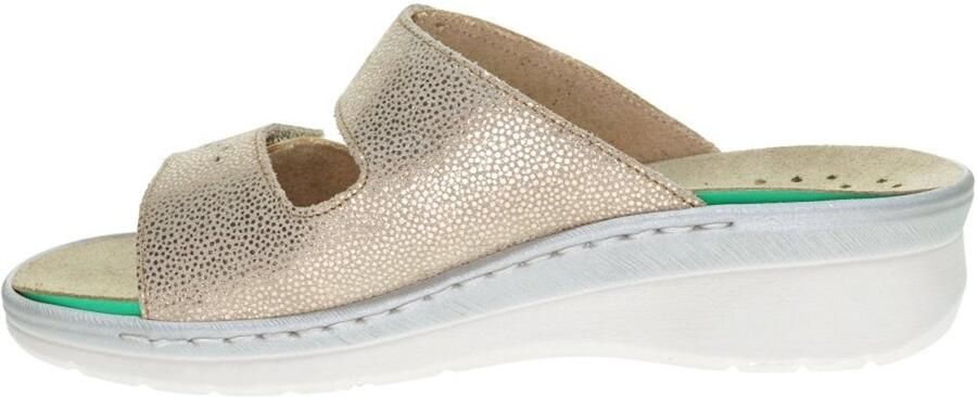 Fly FLOT Taupe Slipper Met Velcro Flyflot Steunzolen